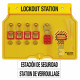 Master Lock 1482BP410ES Bilingual English / Spanish Padlock Station