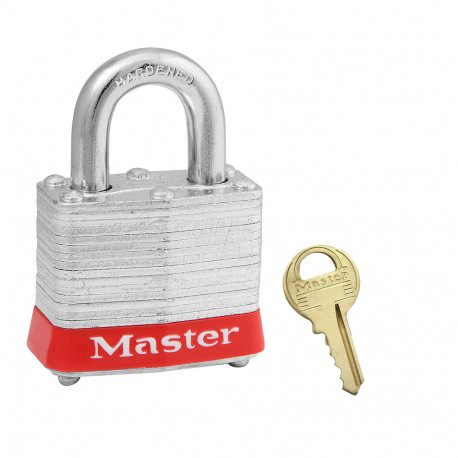 Master Lock 3KAS Laminated Steel Safety Padlock, Keyed Alike