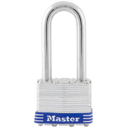 Master Lock 1DLF Laminated Steel Padlock, 1-1/2" Shackle