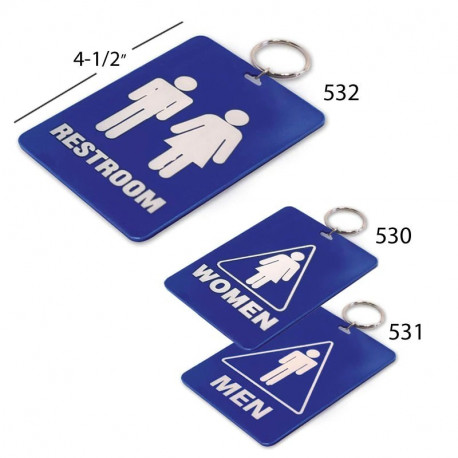 Lucky Line 530 Restroom Tag With Ring