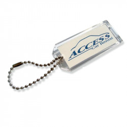 Lucky Line 9519 Custom Imprinted Key Tag With Flap - With Tang Or Split Ring
