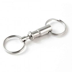 Key-Bak 0500-001 Round Pull-Apart Key Ring, Chrome