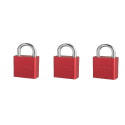 American A1105KAS12 RED Safety Lockout Padlock - Keyed-Alike Set