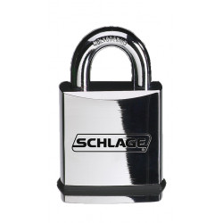 Schlage KS41 Portable Security Padlock, Chrome Plated Brass, SFIC Less