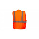 Pyramex RVZ2120CP Class 2 Economy Vest w/Clear Pocket - Orange