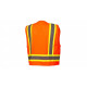 Pyramex RVZ2420CP Class 2 Surveyor Vest w/Clear Pocket - Orange