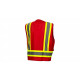 Pyramex RVZ2427CP Survey Vest w/clear pocket - Red