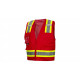 Pyramex RVZ2427CP Survey Vest w/clear pocket - Red