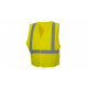 Pyramex RVHL2910 Hi-Vis Lime Vest w/Plain Bag