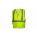 Pyramex RVHL4010 Type R - Class 2 Hi-Vis Lime Safety Vest w/Contrasting Color Tape