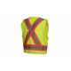 Pyramex RCZ2410 Hi-Vis Lime Safety Vest w/Contrasting Reflective Tape