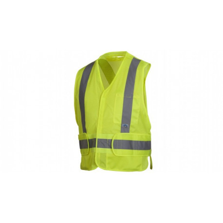 Pyramex RCA2510 Hi-Vis Lime Safety Vest w/Reflective Tape