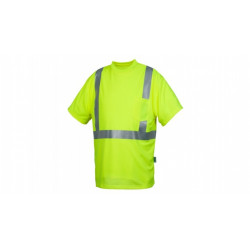 Pyramex RTSHS2110 Hi-Vis Lime Short Sleeve Heat Sealed T-Shirt