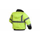Pyramex RJ3210 Hi-Vis Lime Bomber Jacket w/Quilted Lining