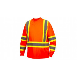 Pyramex RCLTS3120 Hi-Vis Orange Long Sleeve Moisture Wicking T-Shirts