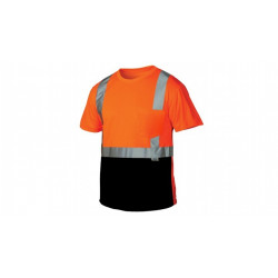 Pyramex RTS2120B Hi-Vis Orange T-Shirt w/Black Bottom
