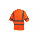 Pyramex RTS3420 Class 3 Hi-Vis Orange T-Shirt w/Heat Sealed Tape