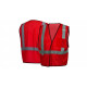 Pyramex RV1227 Red Vest- Enhanced Visibility w/Reflect
