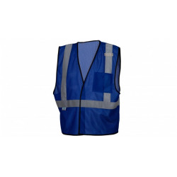 Pyramex RV1265 Royal Blue Vest- Enhanced Visibility w/Reflect