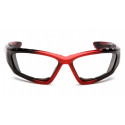 Pyramex SBR87 Accurist Safety Glasses w/Padded Black & Red Frame
