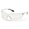 Pyramex SG6510ST Achieva Clear H2X Anti-Fog Lens Safety Glasses w/Gray Temple Tips
