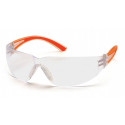Pyramex SO3610S Cortez Clear Lens Safety Glasses w/Orange Temples