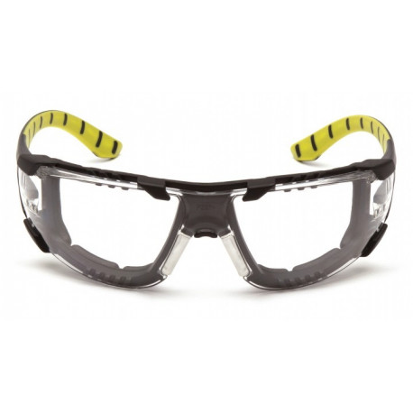 Pyramex SBGR96 Endeavor Plus Safety Glasses Black & Green Temples w/Foam Padding