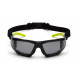 Pyramex SBL102 Fyxate Safety Glasses w/Lime Temples- Foam Padding