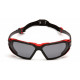 Pyramex SBR50 Highlander Safety Glasses w/Black & Red Frame