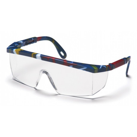 Pyramex SM410S Integra Safety Glasses w/Mixed Blue Frame
