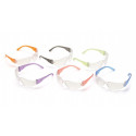 Pyramex S4110SMP Intruder Clear-Hardcoated Lens Safety Glasses w/Assorted Temple Colors