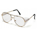 Pyramex SG310A Pathfinder Clear Lens Safety Glasses w/Gold Metal Frame