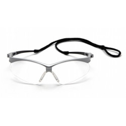Pyramex SS63 PMXTREME Safety Glasses w/Silver Frame & Cord