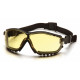 Pyramex GB18 V2G Safety Glasses w/Black Strap/Temples