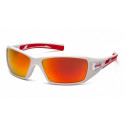 Pyramex SWR10455D Velar Sky Red Mirror Lens Safety Glasses w/White & Red Frame
