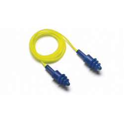Pyramex RPD2001 Yellow Corded Reusable Metal Detectable Blue Earplugs