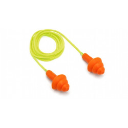 Pyramex RP3001 Yellow Corded Reusable Orange Earplug