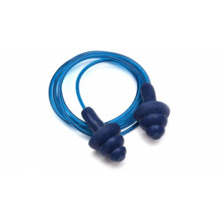 Pyramex RPD3001 Blue Corded Reusable Metal Detectable Blue Earplugs