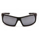Pyramex VGSB470T Stonewall Eyewear - Black Frame/Silver Mirror Anti-Fog Lens