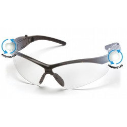 Pyramex PYSB6310SPLED PMXTREME - Clear Lens with Black Frame and Pivoting LED Temples