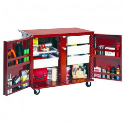 CRESCENT JOBOX 678990 Rolling Work Bench - 6 Drawers, 1 Shelf, Casters