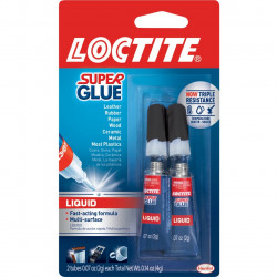Loctite 1363131 Super Glue Liquid, 2x2g tube, Finish-Clear