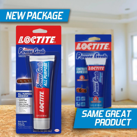 Loctite 2031710 Power Grab Express All Purpose Adhesive, 3 oz, Finish-White