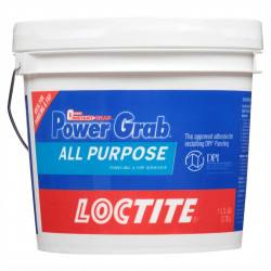 Loctite 2082702 Power Grab All Purpose Paneling & FRP Adhesive, Gallon, Finish-White
