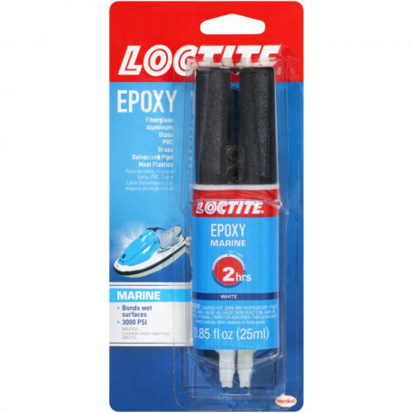 Loctite 1919324 Epoxy Marine, 0.85 oz Syringe, Finish-White