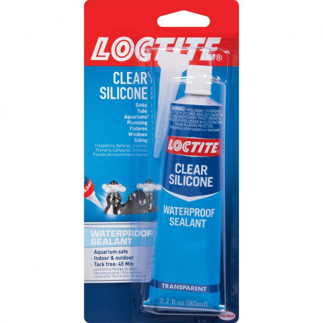 Loctite 908570 Silicone Waterproof Sealant, 2.7 Fluid oz Tube, Finish-Clear
