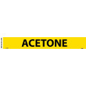 AccuformNMC RPK101 ASME (ANSI) Pipe Marker, Yellow, Acetone