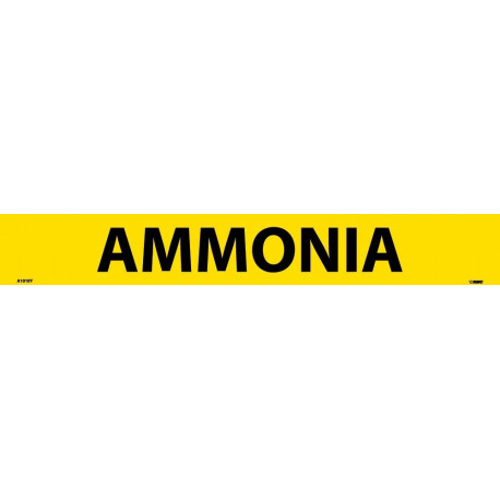 NMC 1010Y PS Vinyl Pipemarker Yellow, Ammonia - 25 Pcs/Pk