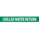 NMC 1047G PS Vinyl Pipemarker Green, Chilled Water Return - 25 Pcs/Pk