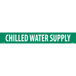 NMC 1048G PS Vinyl Pipemarker Green, Chilled Water Supply - 25 Pcs/Pk